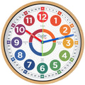 Classroom Clock - 14 Inch Extra Large Learning Clock for Kids - Silent Teaching Time Kids Wall Clock - Analog Clock for Kids Roo
