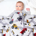 Viviland Kids Throw Blanket, Truck Print Blankets For Boys, Soft Warm Lightweight Plush Throw Blanket Car Fleece Throw Blanket F