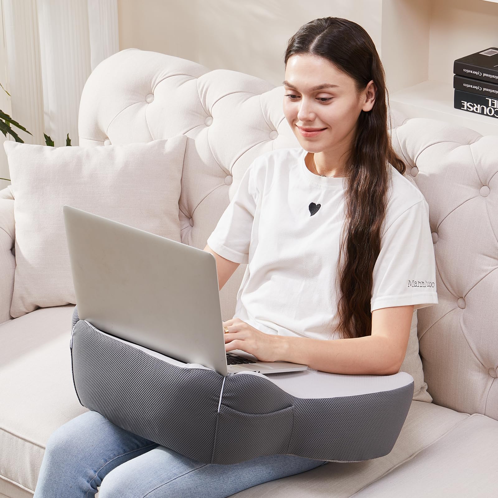 Cooloo8 Lap Desk, Laptop Lap Desk Lap Desk With Cushion, Laptop Pillow For Lap, Portlands Portable Desk Pad, Gaming Pillow Work