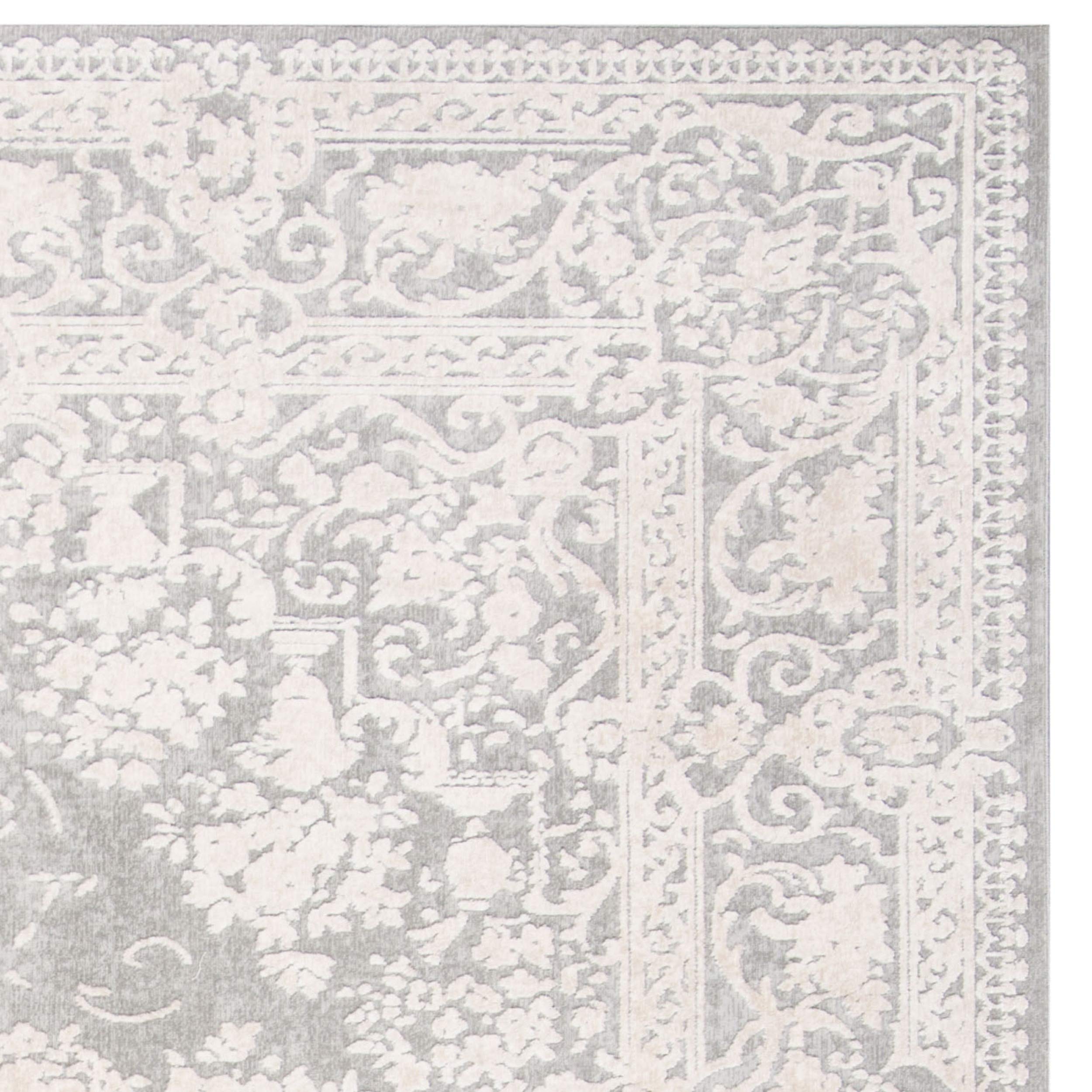 Safavieh Reflection Collection Area Rug - 8' X 10', Light Grey & Cream, Vintage Distressed Design, Non-Shedding & Easy Care, Ide