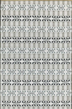 Mad Mats Geometric Outdoor Rug, Reversible Plastic Mat (4' X 6', Moroccan - Grey/White)