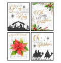 Silly Goose Gifts Vintage Themed Beautiful Christmas Art Print Wall Art Sets (Quiet & Reflective)