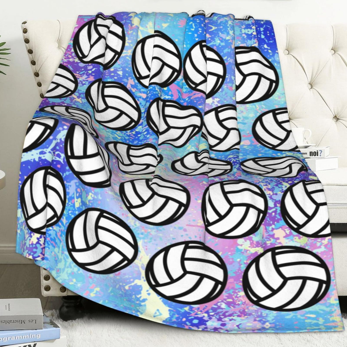 Niopos Volleyball Blankets Volleyball Gifts For Girls 8-12 Volleyball Ball Lovers Soft Kids Throw Blankets Girls Women Volleybal