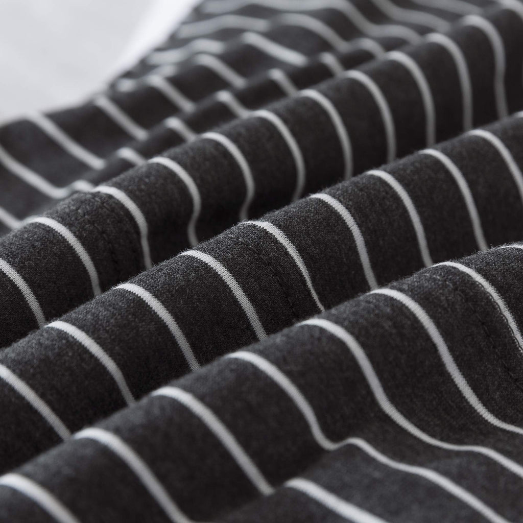 H Household Pillowcases, 100% Cotton Jersey Knit, Soft And Cozy, Wrinkle, Stain Resistant With Envelope Closure (Black Wihte Str