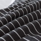 H Household Pillowcases, 100% Cotton Jersey Knit, Soft And Cozy, Wrinkle, Stain Resistant With Envelope Closure (Black Wihte Str