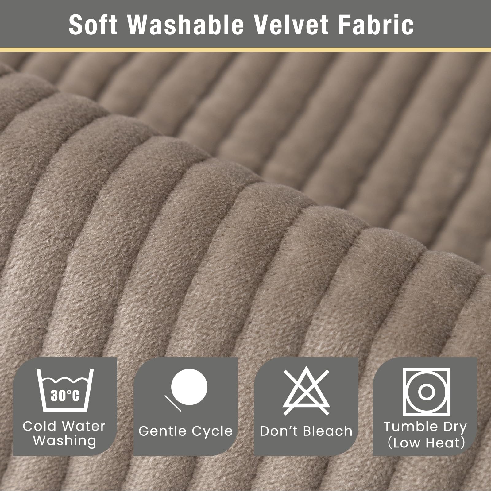 Tewene, Sectional Sofa Cover Velvet Sofa Cover Anti-Slip L Shaped Couch Cover Sectional Couch Cover For Dogs Couch Cover 2 Cushi