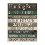 Stupell Industries Cabin Hunting Rules Rustic Charm Brown Green, Design by Kim Allen Wall Plaque, 10 x 15