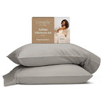 Comphy By Coop Softspa Pillowcase Set Of 2, Dove Grey Super Soft Pillow Cases Standard Size, Pillow Cases, Luxury Spa Quality Pi