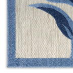 Nourison Aloha Indoor/Outdoor Blue/Grey 7' X 10' Area Rug, Easy Cleaning, Non Shedding, Bed Room, Living Room, Dining Room, Kitchen (7X10)