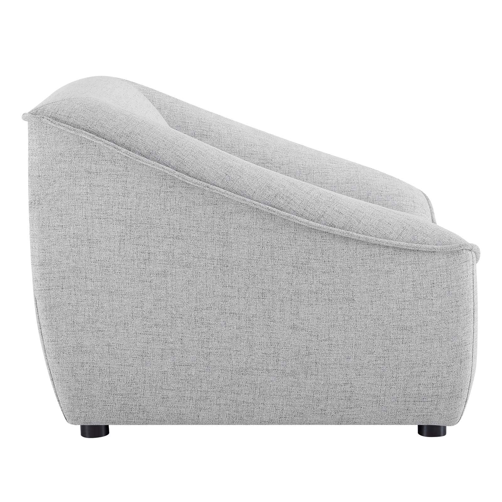 Modway Comprise Fabric Upholstered Sectional, Armchair, Light Gray