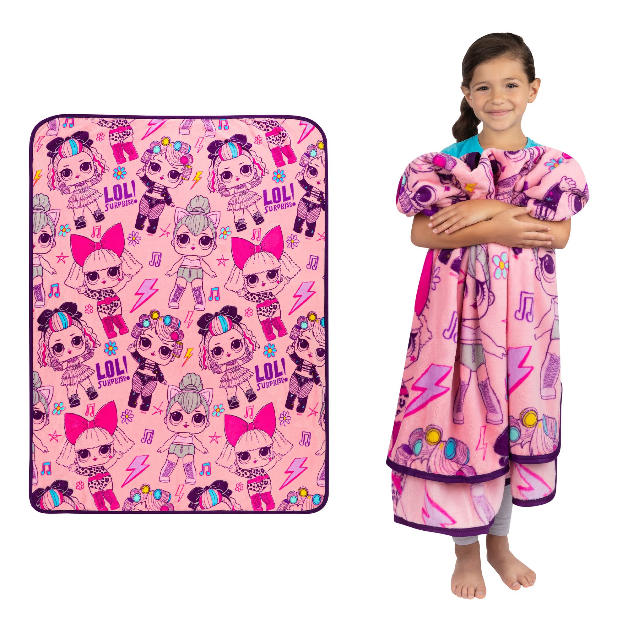 Franco Kids Bedding Super Soft Plush Throw Blanket, 46' X 60', Lol Surprise,At0508