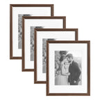 Kate and Laurel Adlynn Rectangle Picture Frame Set of 4, 11 x 14 matted to 8 x 10, Bronze, Vintage Four-Piece Frame Set for Gall
