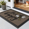 LUMI Outside Welcome Door Mat 24x36, Non Slip Durable Rubber Entrance Doormat, Low Profile Easy Clean Mats for Front Back Door E