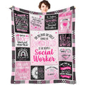 Social Worker Gifts For Women Throw Blanket 60' X 50', Best Social Worker Appreciation Graduation Gifts, Gift For Social Worke