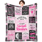 Social Worker Gifts For Women Throw Blanket 60' X 50', Best Social Worker Appreciation Graduation Gifts, Gift For Social Worke
