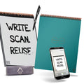 Rocketbook Flip Reusable Smart Notepad | Eco-Friendly, Digitally Connected Notebook For Ambidextrous Writers | Dotted & Lined Co