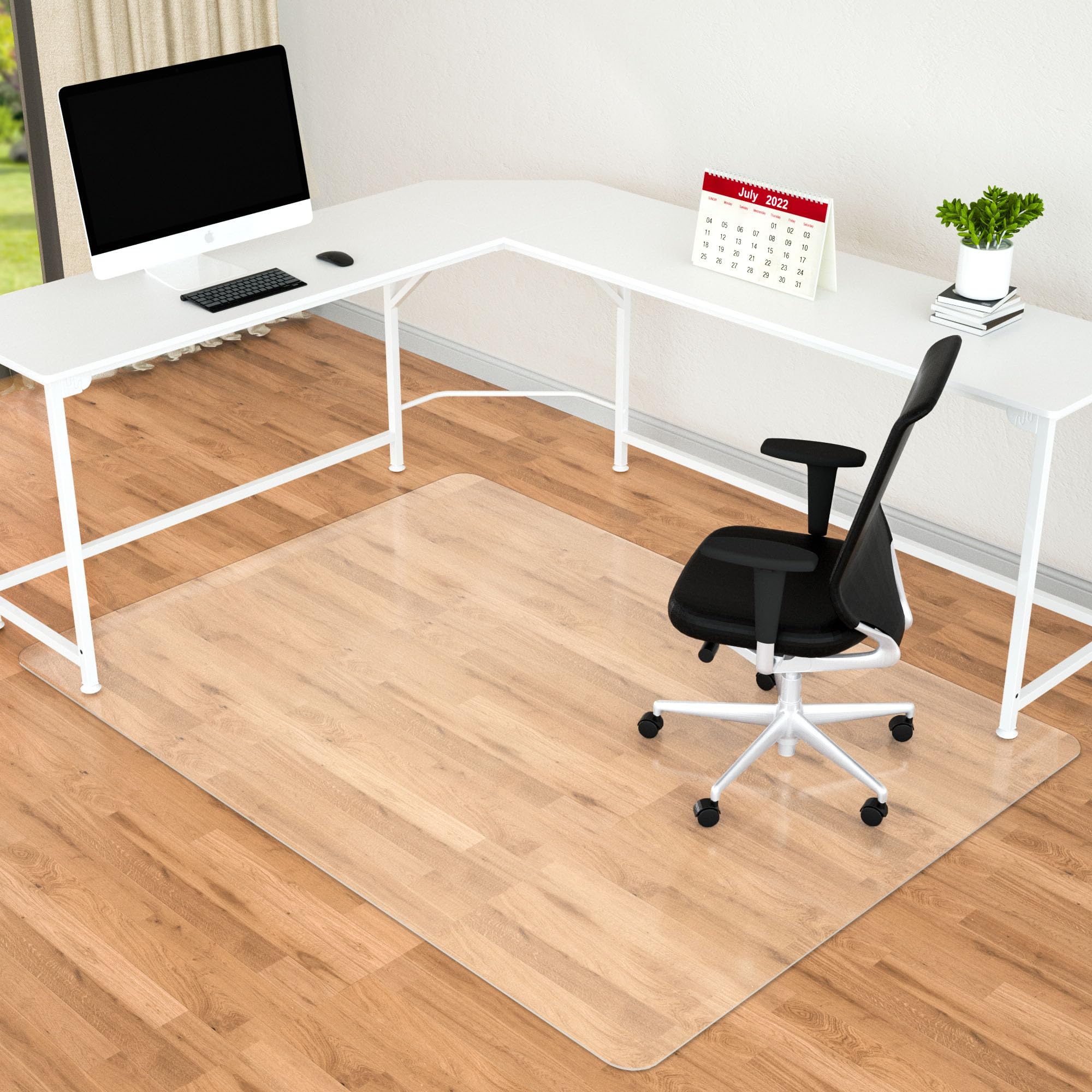 Amyracel Office Chair Mats For Hardwood Floors- 46' X 72' Desk Floor Mat For Hardwood Floors, Easy Glide Desk Chair Mat For Ha