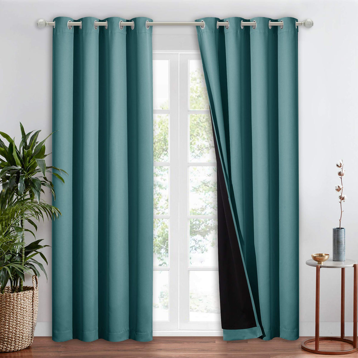 Nicetown 100% Blackout Blind, Laundry Room Decor Window Treatment Curtains, Thermal Insulated Energy Smart Drape And Drapery For