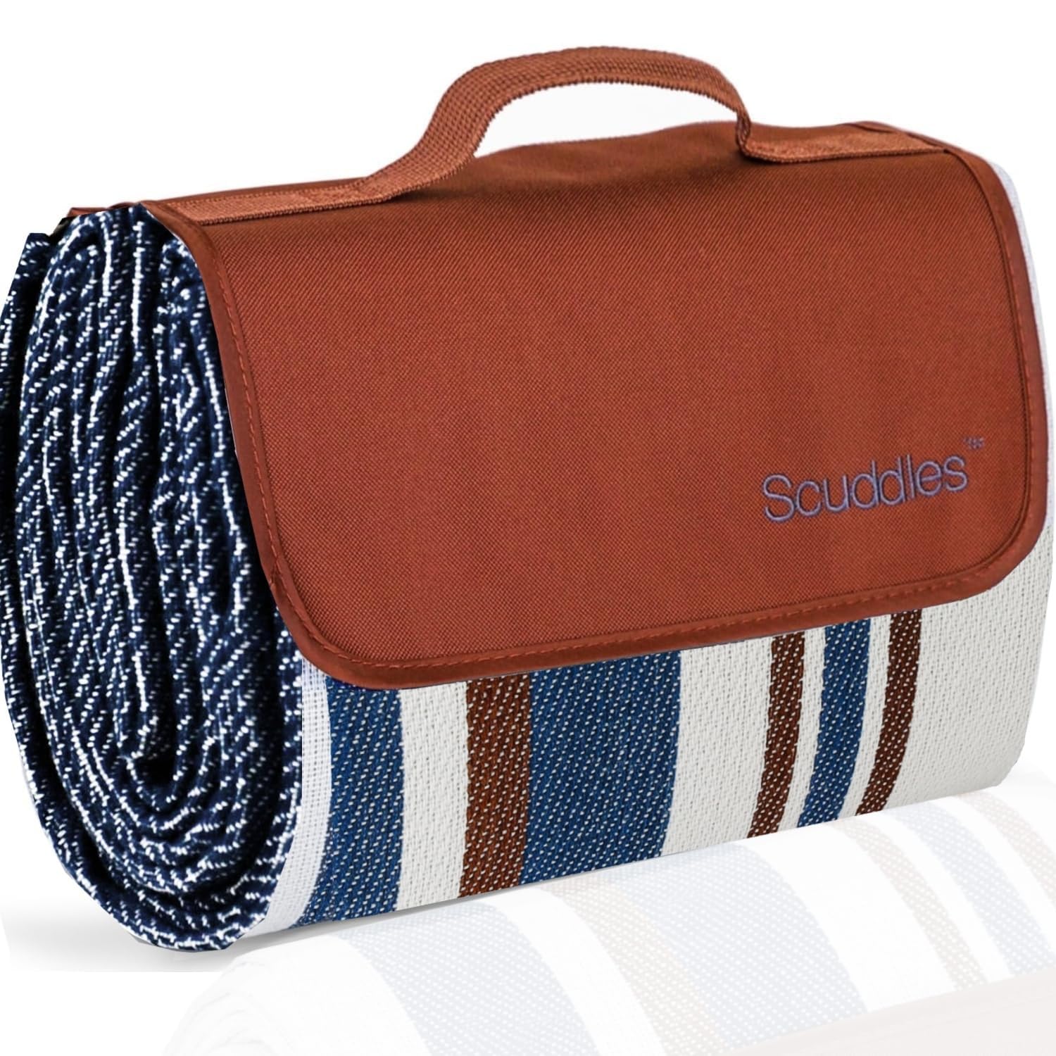 scuddles Extra Large Picnic & Outdoor Blanket Dual Layers for Outdoor Water-Resistant Handy Mat Tote Spring Summer Camping Blank