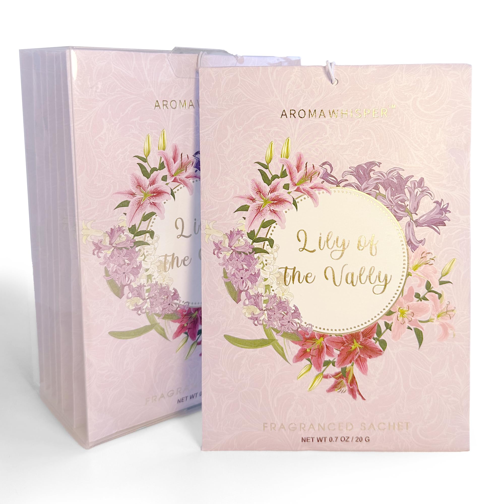 Lily of The Valley Large Scented Sachets - 8 Pack, Long-Lasting Home Fragrance Sachet Bags, Extra Large Fresh-Scented Packets, S