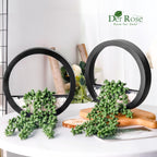Der Rose 2 Pack Fake Plants Hanging Artificial Succulents Plants In Black Pots For Living Room Bathroom Accessories Boho Wall De