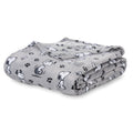 Berkshire Blanket Peanuts Velvetloft Cute Character Snoopy Plush Blanket,Peanuts Poses And Paws Grey,Full/Queen 90 In X 90 In (O
