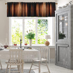 Emvency 2 Pack Valances Window Treatments, Orange Copper Vintage Stripe Blackout Drapes Adjustable Curtain Valances For Windows