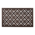 Dii Rubber Doormats Collection All Weather, 18X30, Brown Diamond Lattice