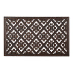 Dii Rubber Doormats Collection All Weather, 18X30, Brown Diamond Lattice