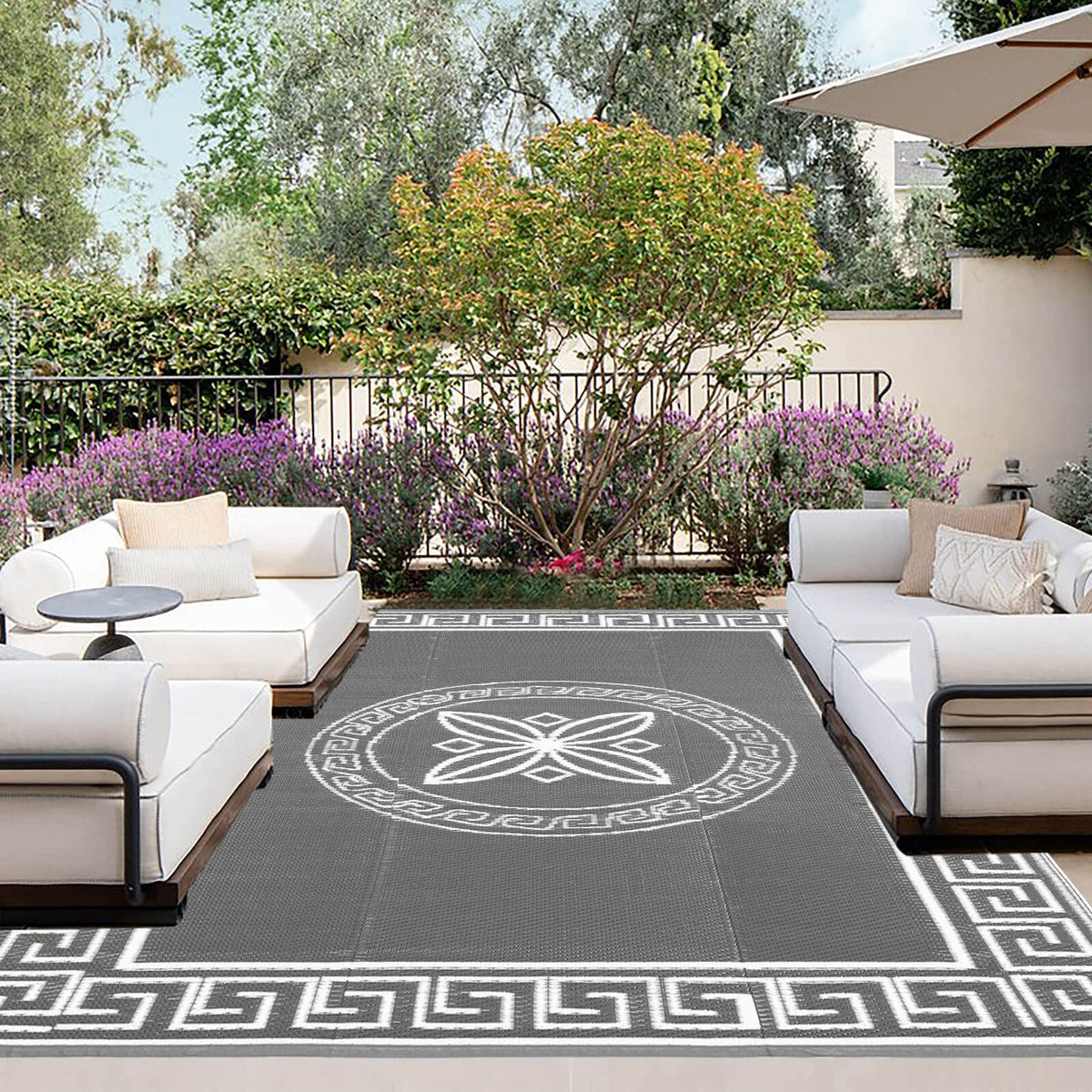 Outdoorlines Outdoor Reversible Rugs For Patio 6X9 Ft - Plastic Area Rug, Stain & Uv Resistant Portable Rv Carpet, Plastic Straw