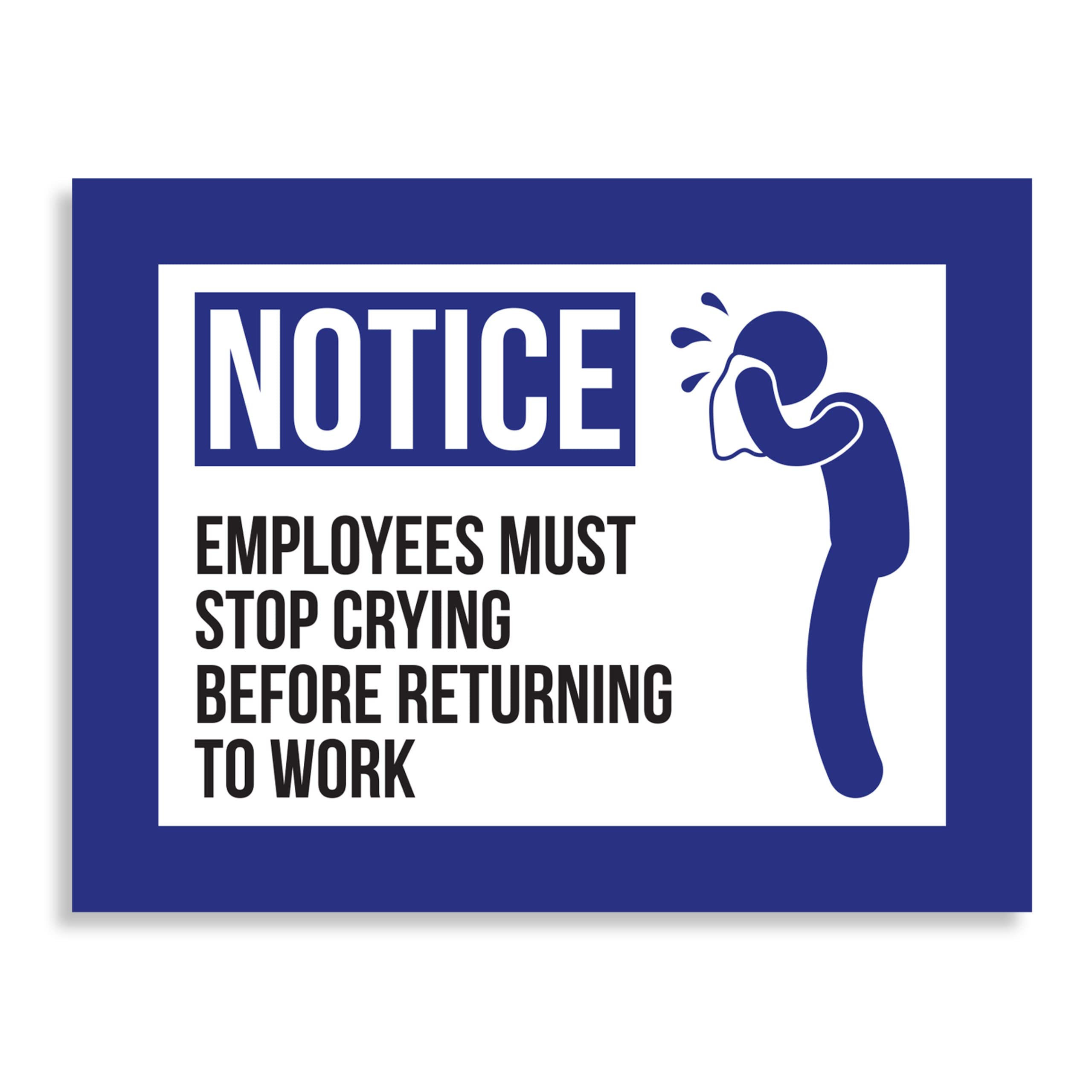 Eucatus Funny Office Magnet 1 Stainless Steel Blue, White 3x4in