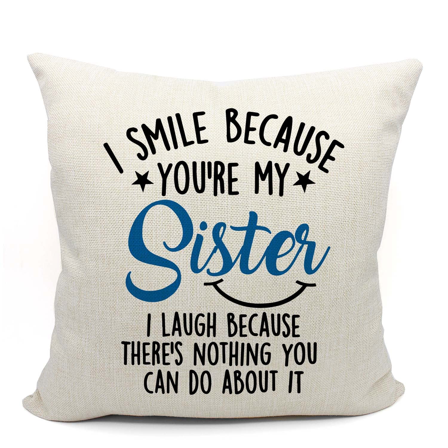 Mancheng-Zi For Sister Throw Pillow Cover, Sister Gifts From Sister. Big Sisters Gift From Brother. Little Sister Birthday Gifts