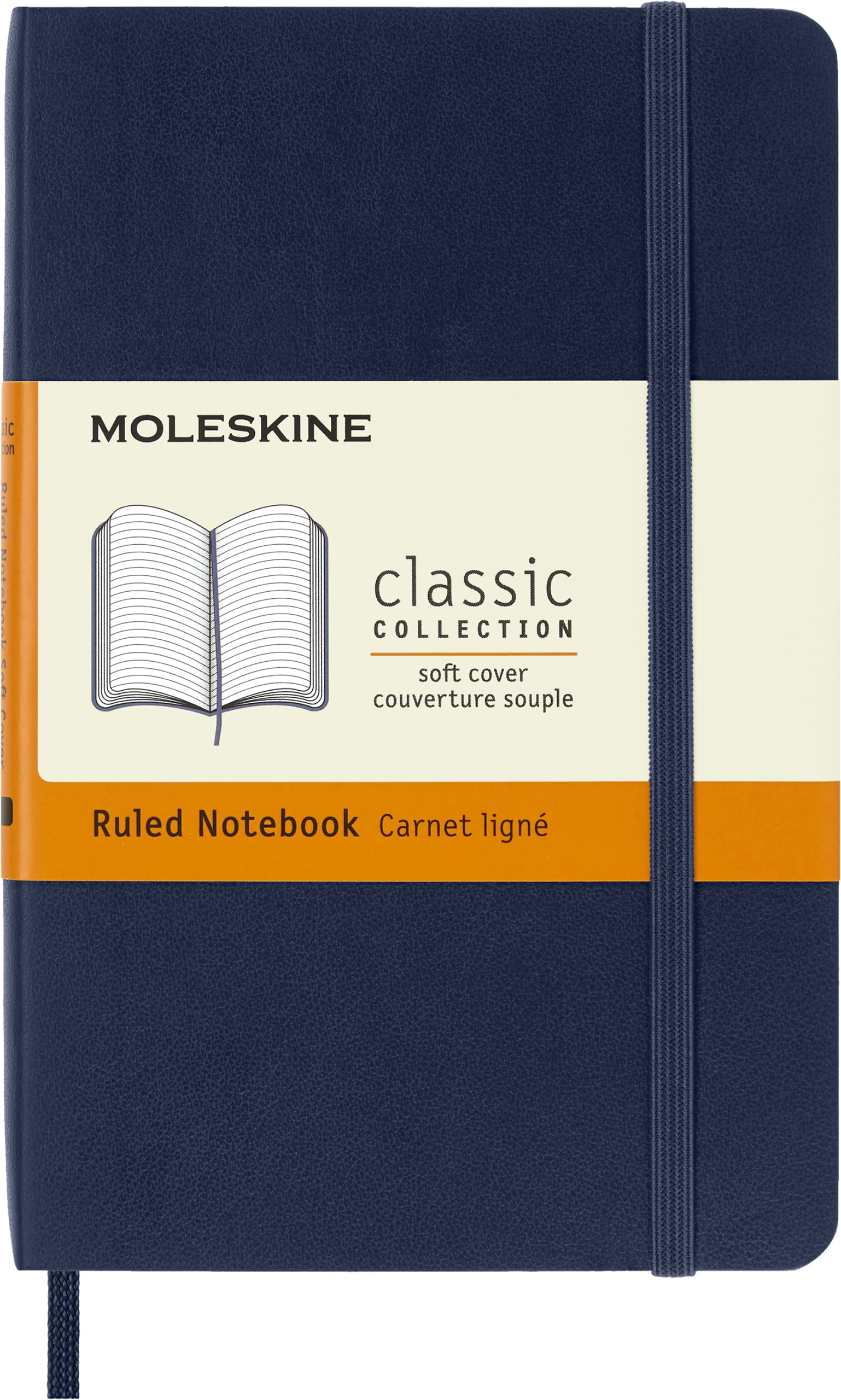 Moleskine Classic Notebook, Soft Cover, Pocket (3.5' X 5.5') Ruled/Lined, Sapphire Blue, 192 Pages