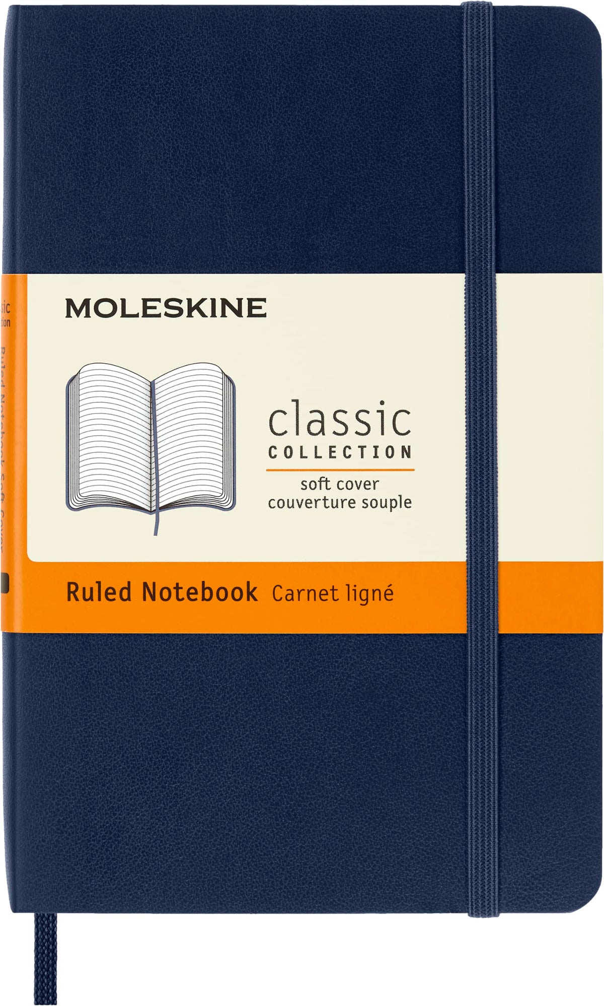 Moleskine Classic Notebook, Soft Cover, Pocket (3.5' X 5.5') Ruled/Lined, Sapphire Blue, 192 Pages