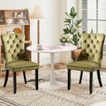 Soartalent 3-Pieces 31.5' Round Dining Table Set For 2,White Dining Table & 2 Velvet Upholstered Dining Chairs For Kitchen Dini