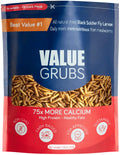 Value Grubs 4 Lbs - Better Than Dried Mealworms For Chickens - Non-Gmo - 75X More Calcium Than Meal Worms - Poultry Feed Molting