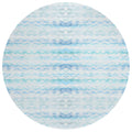 Addison Rugs Surfside Asr46 Blue 8' X 8' Indoor Outdoor Round Rug, Easy Clean, Machine Washable, Non Shedding, Bedroom, Living Room, Dining Room, Kitchen, Patio Rug