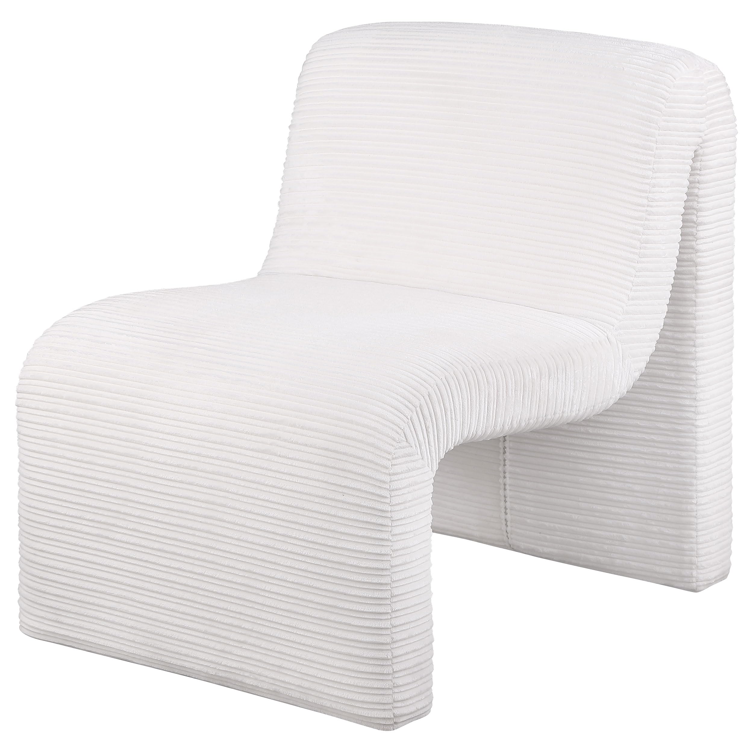 Coaster Home Furnishings Drayton Upholstered Curved Armless Accent Chair - Thumbnail 2