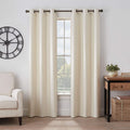 Eclipse Gabriella Grommet Top Curtains for Bedroom, Single Panel, 40'' x 95'', Ivory