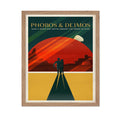 Poster Master Astronomy Poster - Phobos and Deimos Travel Poster - Gift for Astronomers and Space Exploration Enthusiasts - Wall