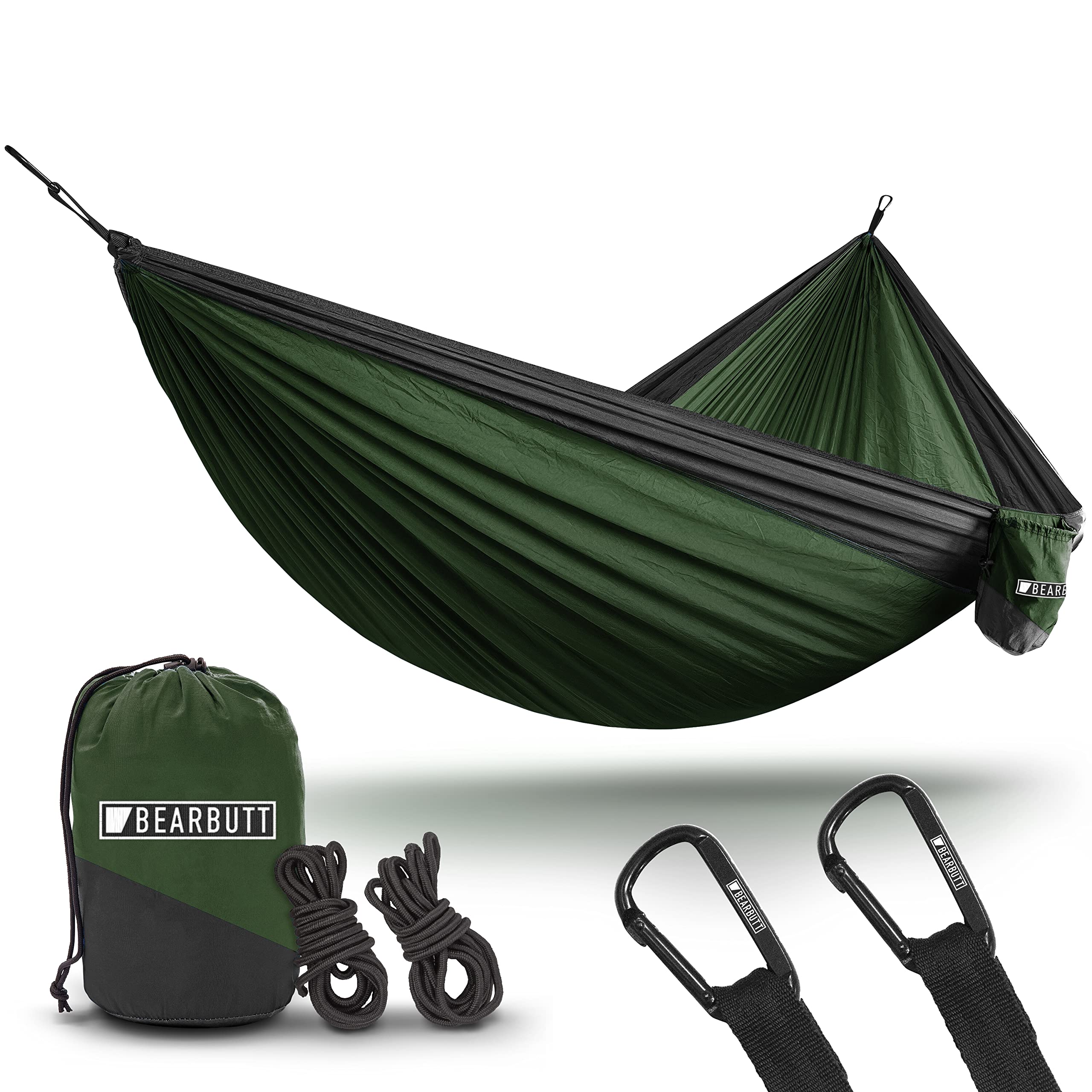 Bear Butt 2 Person Hammock - Portable & Travel-Friendly - Double Hammock for Camping & Backpacking