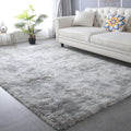 Grey Shag Area Rug 9x12 - Large Soft Fluffy Plush Grey Rugs for Bedroom Living Room - Non Slip Modern Shaggy Fuzzy Floor Carpet,
