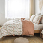 Honeilife Floral Duvet Cover Twin - 100% Cotton Comforter Cover Wildflower Duvet Cover Sets, Botanical Duvet Cover With Zipper C