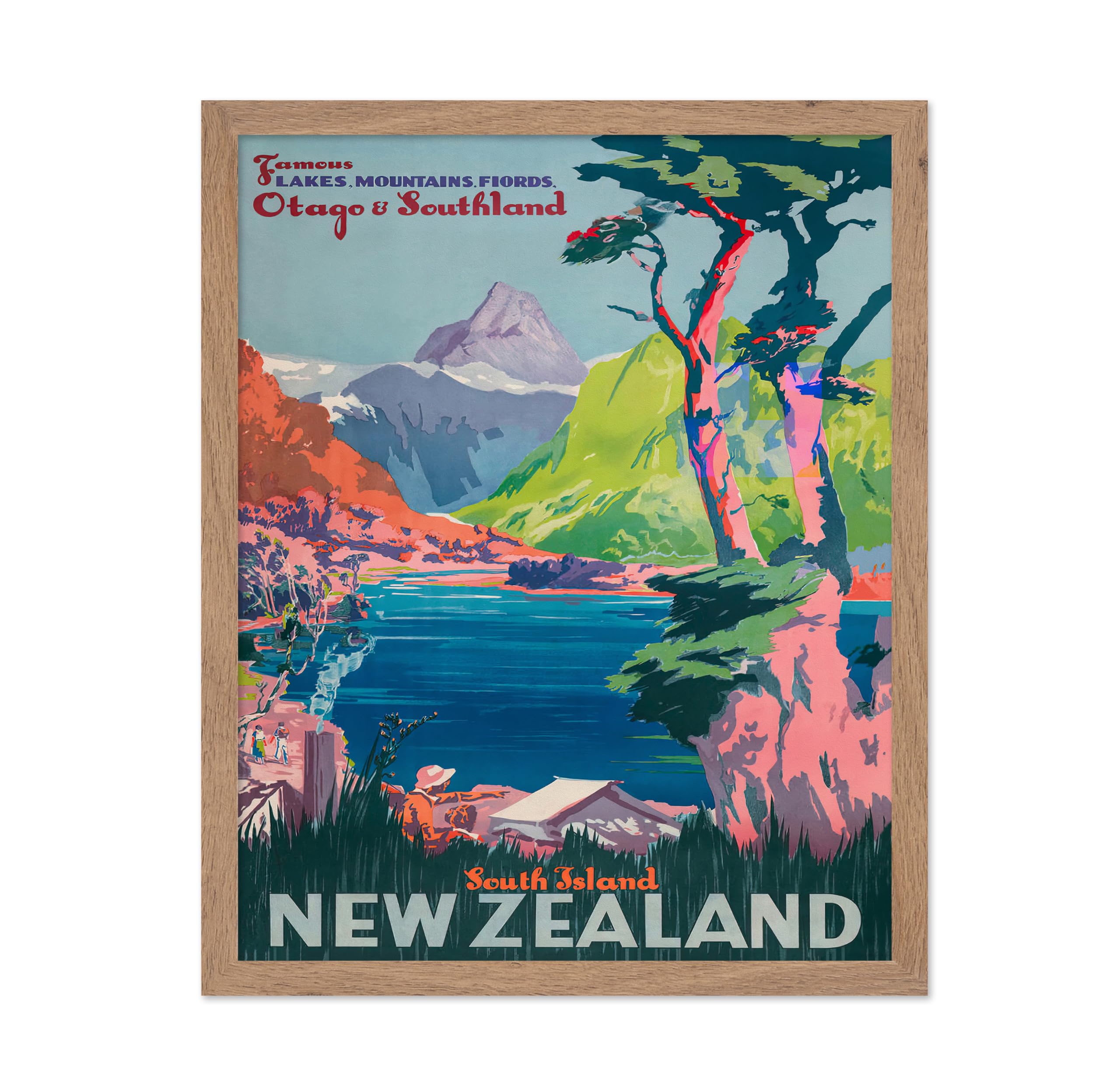 Poster Master New Zealand Travel Poster - South Island Wall Art - Otago & Southland Poster - Great Wall Decor Gift for Home, Off