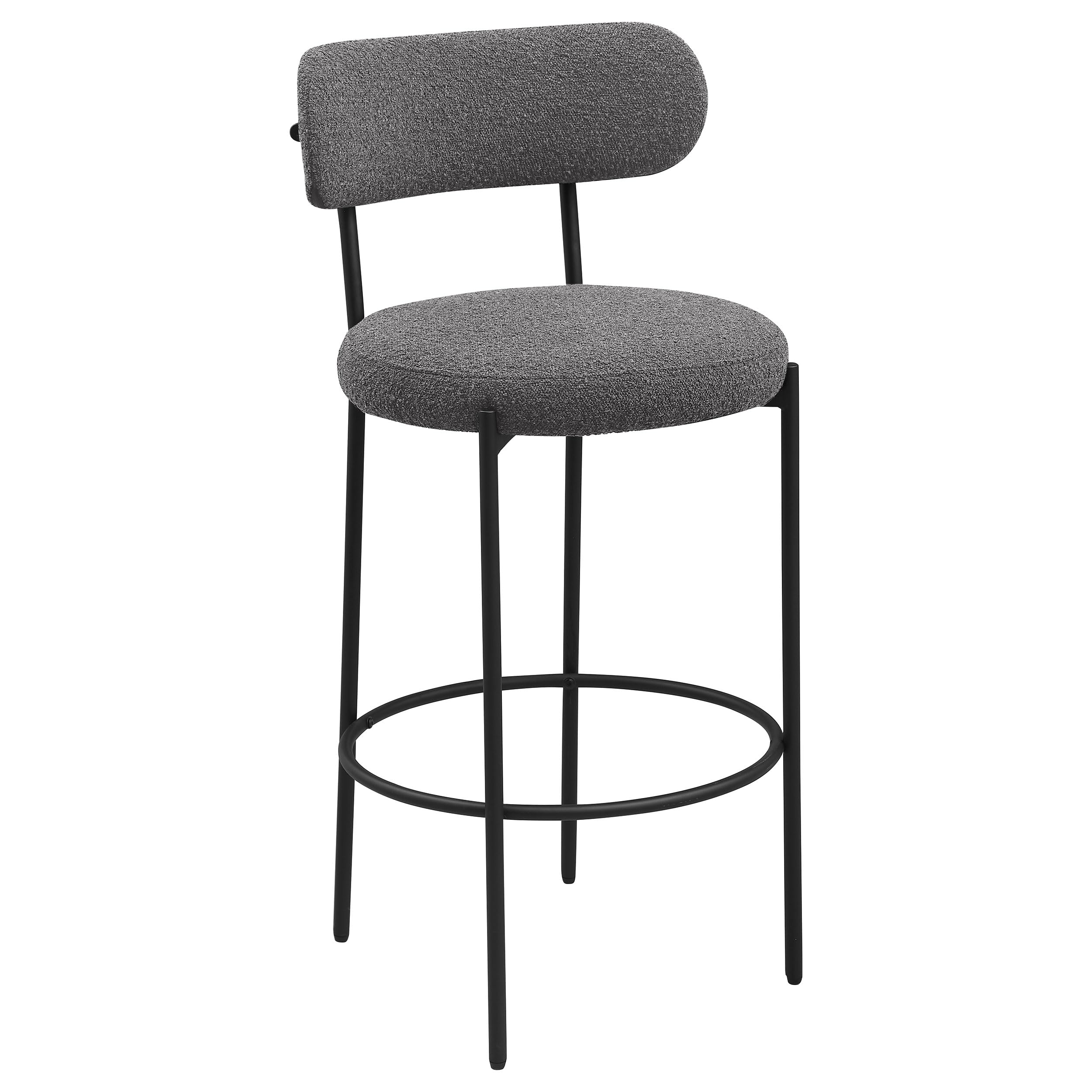 Coaster Home Furnishings Viola Boucle Upholstered Bar Chair Grey (Set of 2)
