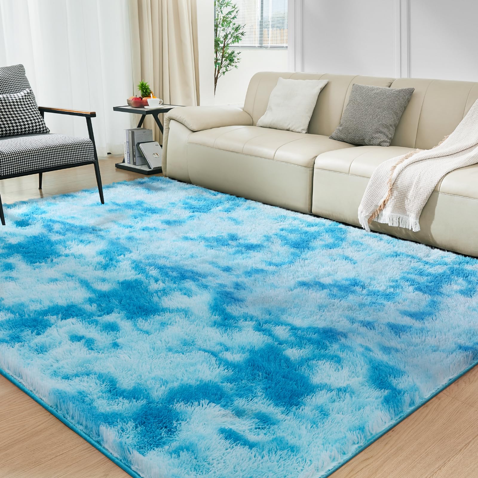 Ultra Soft Rug for Living Room, 3X5 Fluffy Shag Area Rug for Bedroom, Modern Shaggy Carpets Fuzzy Rug for Teens Dorm Nursery Hom