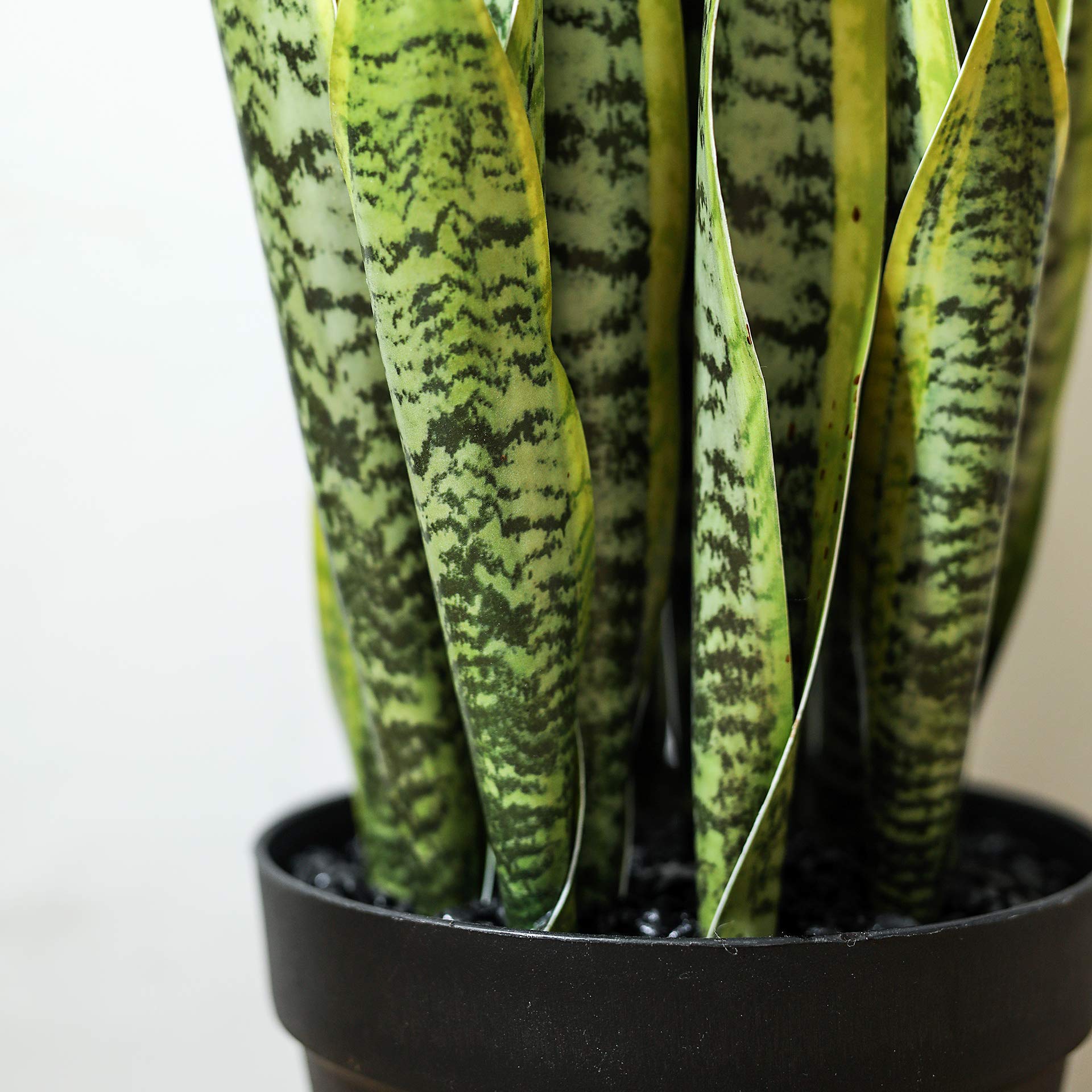 Ql Design Artificial Snake Plant 26 Inches Fake Sansevieria Artificial Potted Plants For Indoor And Outdoor, Home, Office Decora