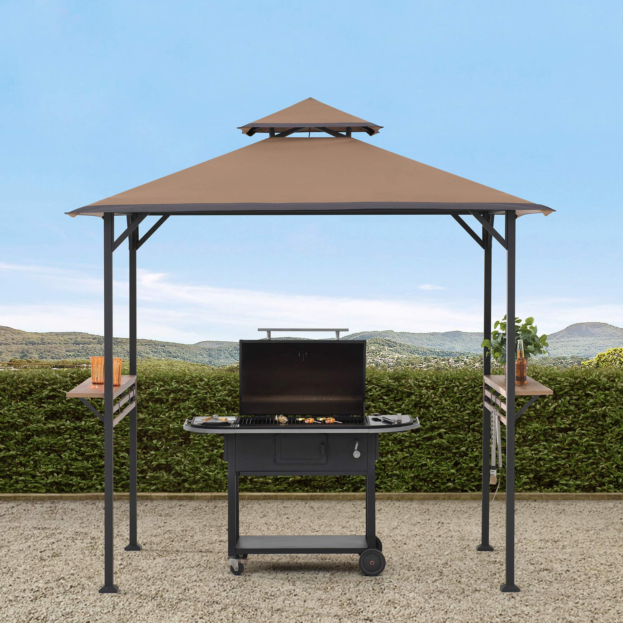 Sunjoy 5 ft x 8 ft Arbrook Grill Gazebo
