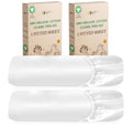 California Design Den 2-Pack 100% Organic Cotton Fitted Sheets Cal King Size Percale Only, Gots Certified, Soft & Crisp, Cooling, Lightweight, Snug-Fit 2X Deep Pocket Fitted Sheet - White