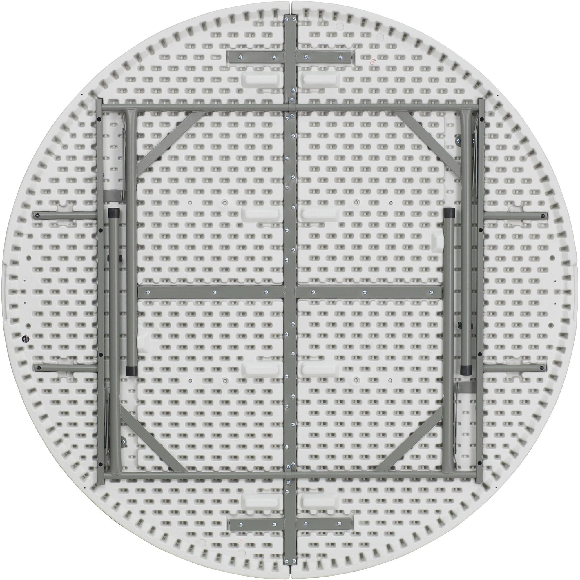 Flash Furniture Elon 5-Foot Round Granite White Plastic Folding Table